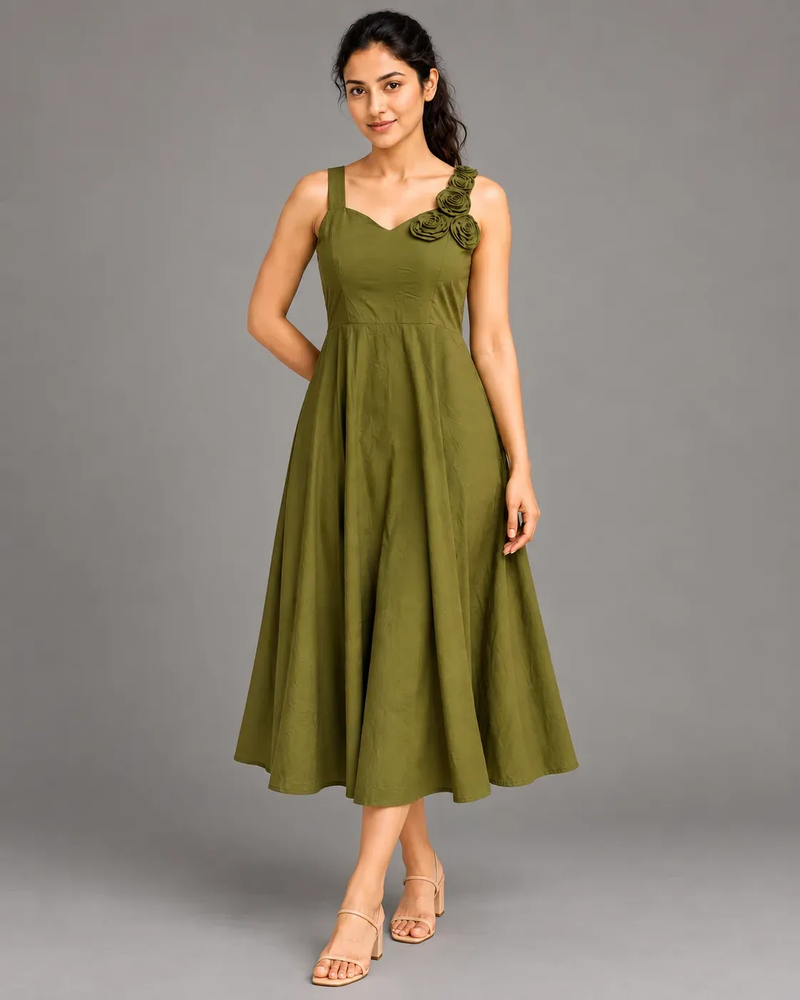 sleeveless a line midi dress — Midi Dresses from GoGurll