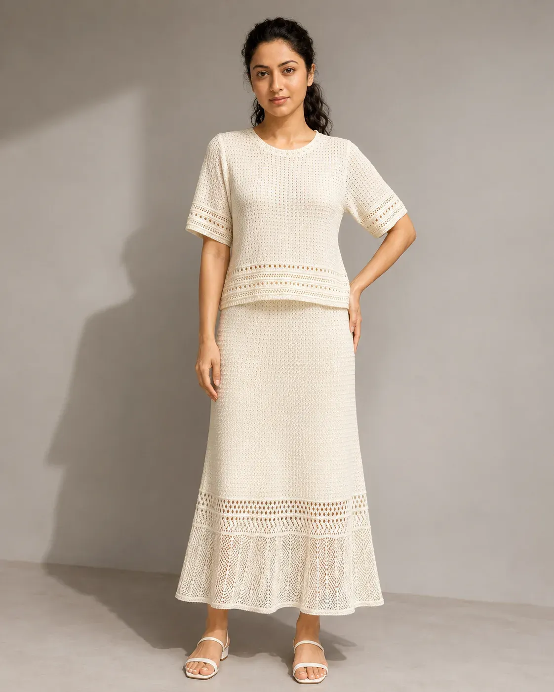 crochet knit top & skirt set — Co-Ord Sets from GoGurll