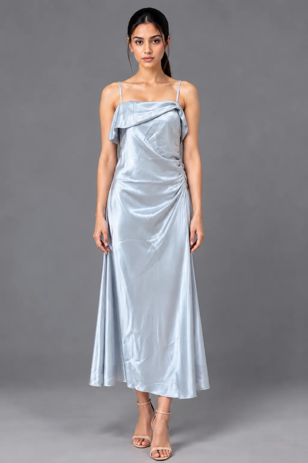 Luna draped satin dress — Party Wear from GoGurll