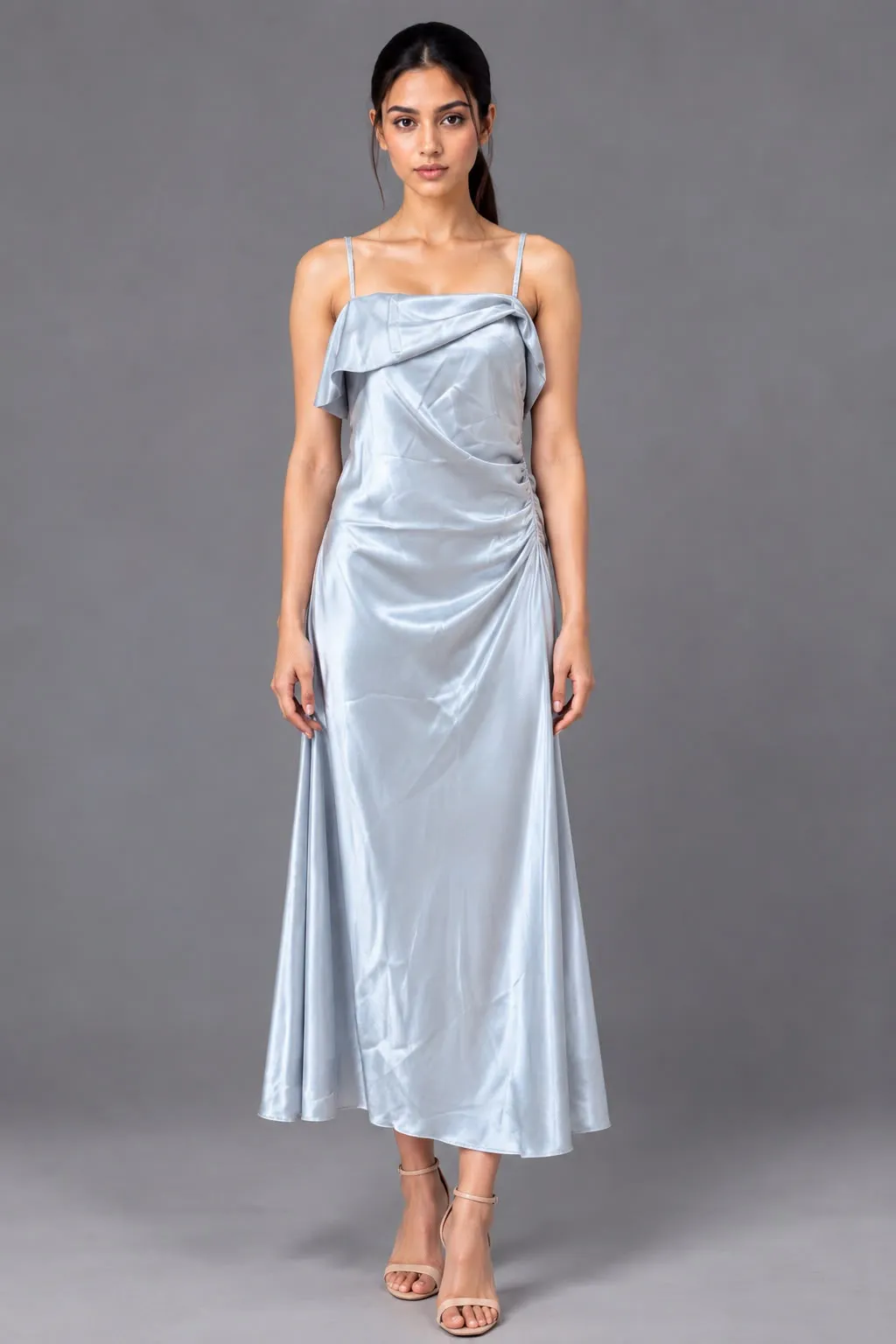 luna draped satin dress — Party Wear from GoGurll