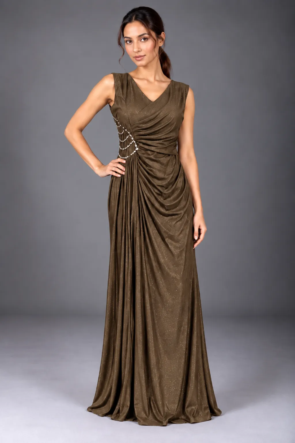 luxe draped evening gown — Party Wear from GoGurll