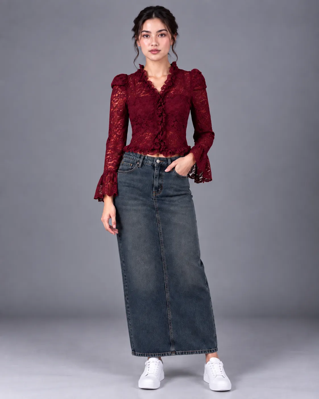Serena lace ruffle top — Crop Tops from GoGurll