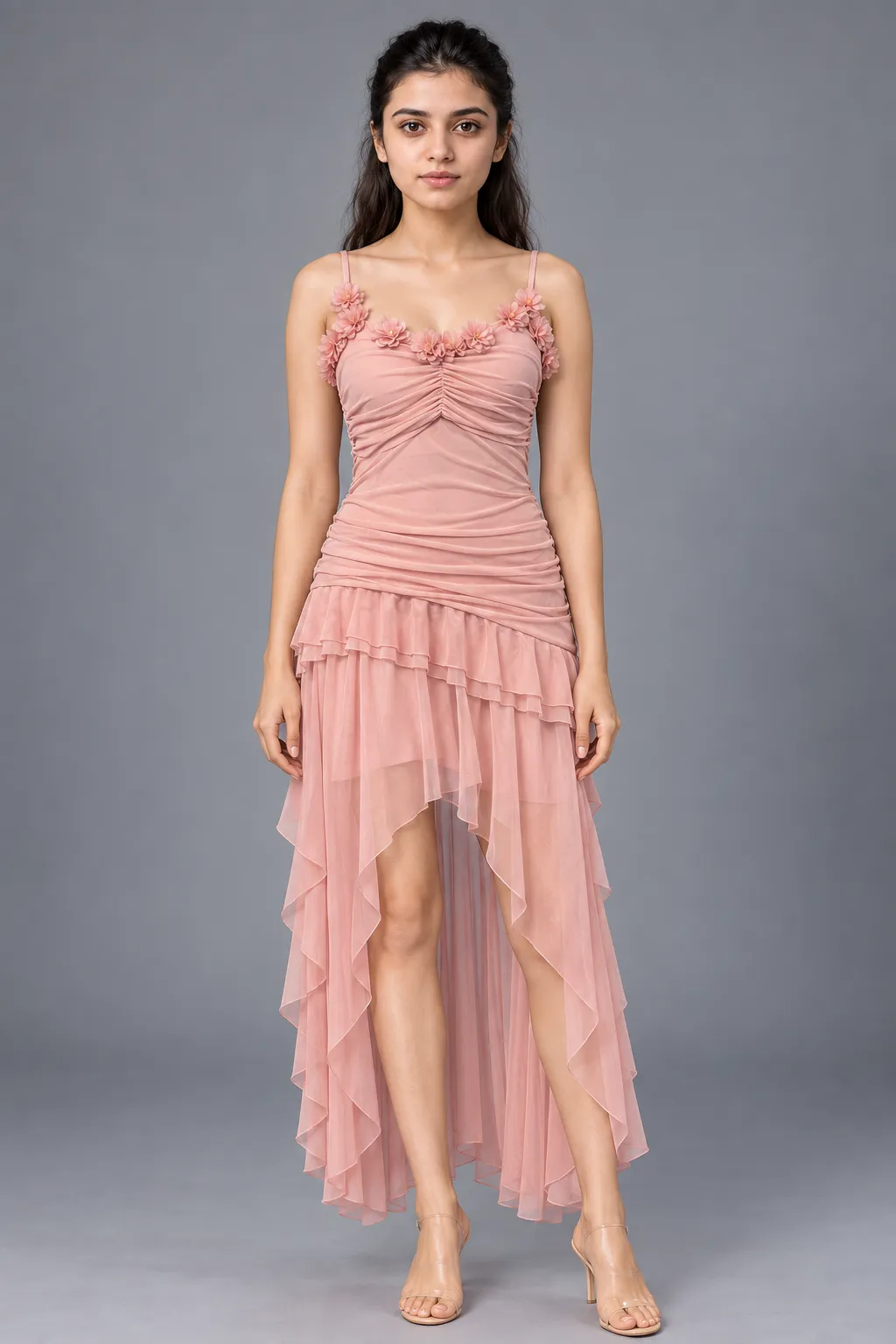 Rose Bloom Ruffle Maxi Dress — Party Wear from GoGurll