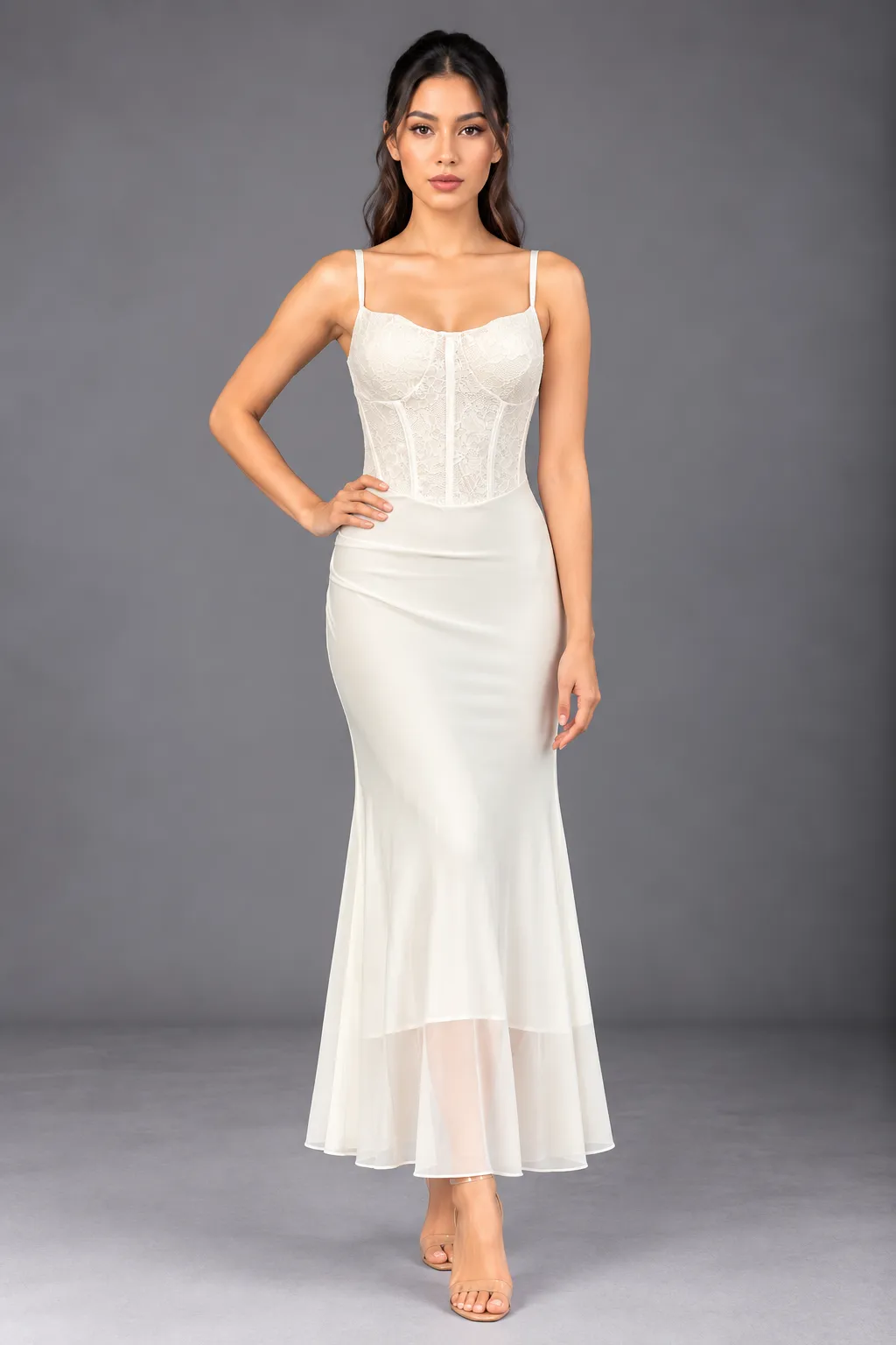 Noir Lace Corset Maxi Dress — Party Wear from GoGurll