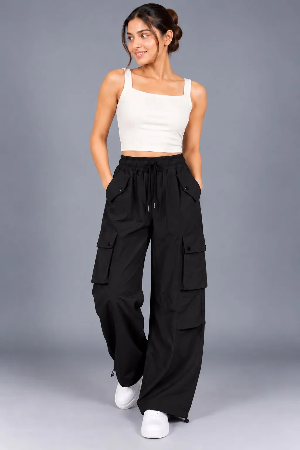 High-Waist Wide-Leg Cargo Pants — Pants from GoGurll