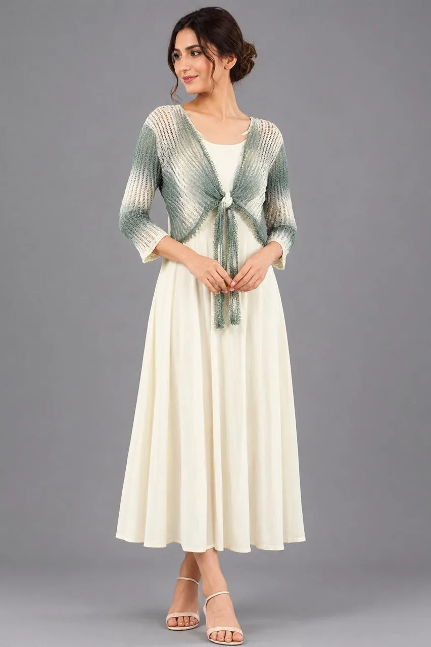 Crochet Shrug & Ivory Maxi Dress — Dress Collections from GoGurll