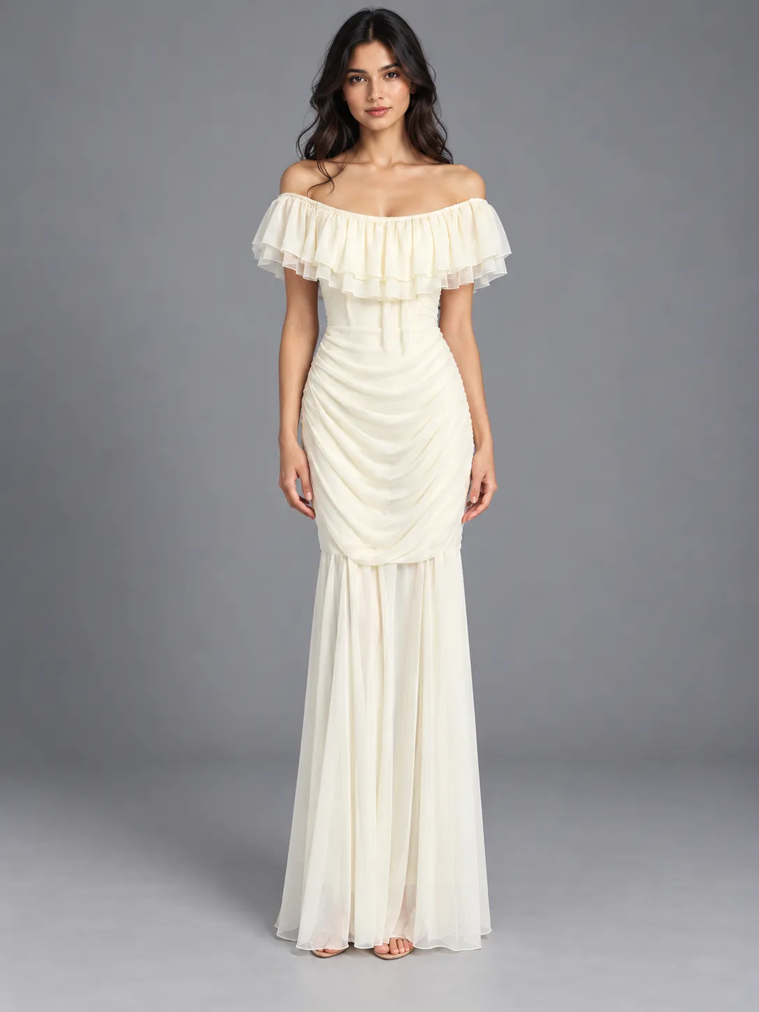 Off-Shoulder Ruffle Maxi Dress — Dress Collections from GoGurll
