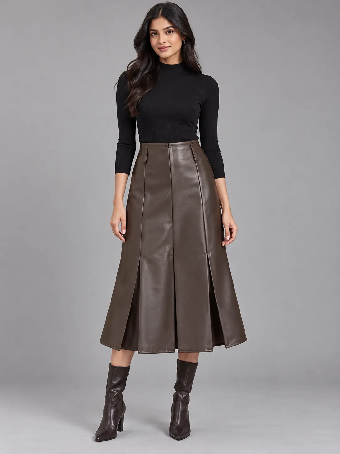 Flared  Leather Skirt — Skirts from GoGurll