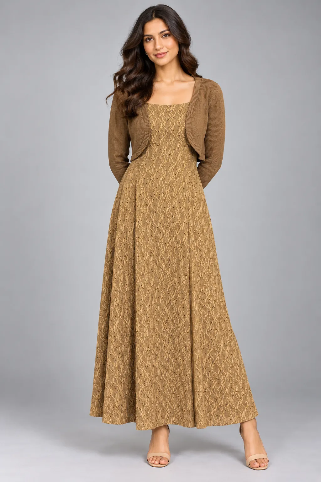 Flared Maxi Dress with Shrug — Dress Collections from GoGurll