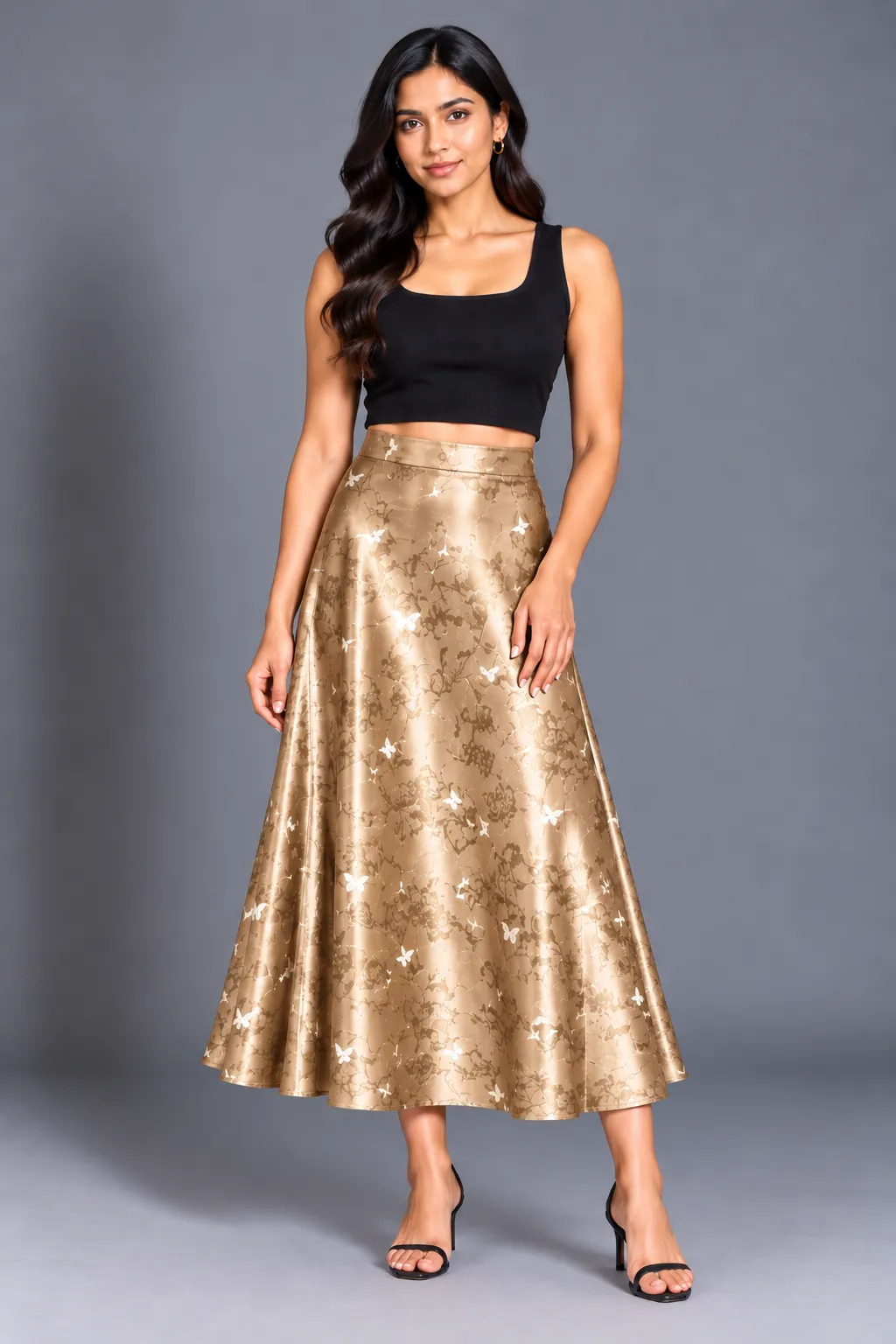 Printed Satin Skirt — Skirts from GoGurll