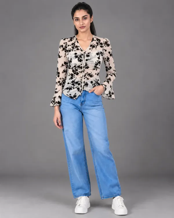 Floral Vine Printed Top