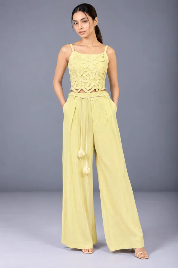 Floral Crochet Strapless Cordset