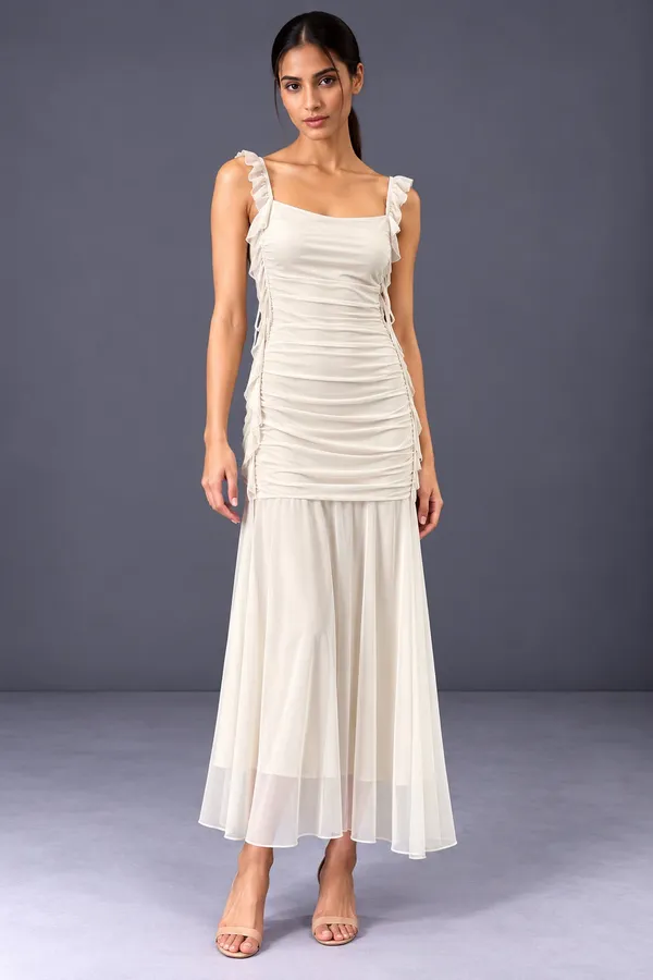 Ruffle Midi Dress