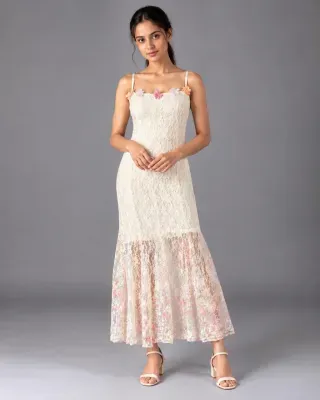 Blossom Lace Midi Dress