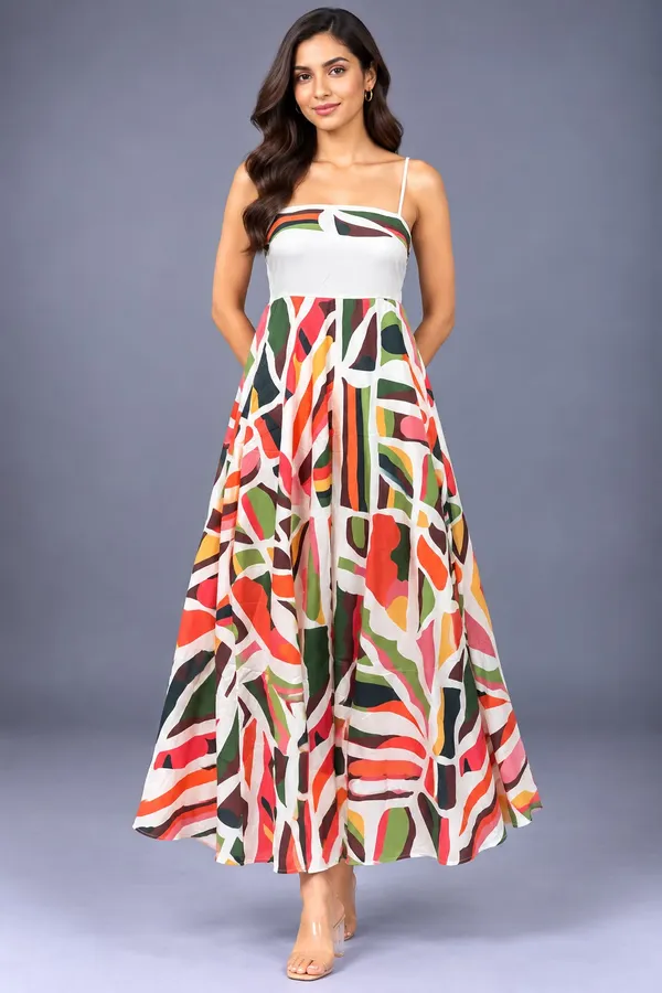 Abstract Flow Dress