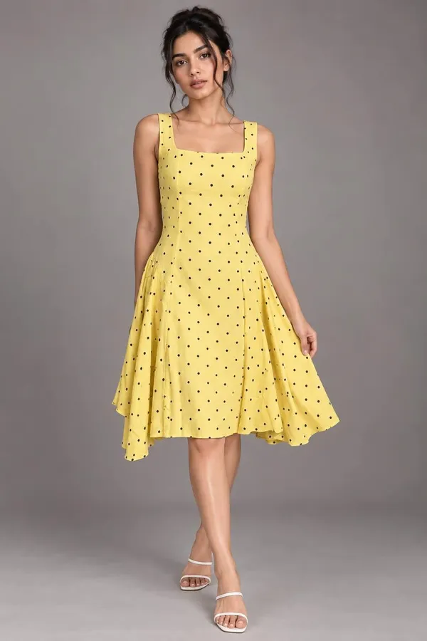 Polka Dot Flare Dress