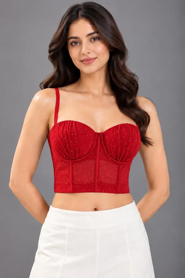 Structured Corset Crop Top