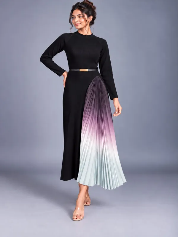 Penguin Pleated Maxi Dress