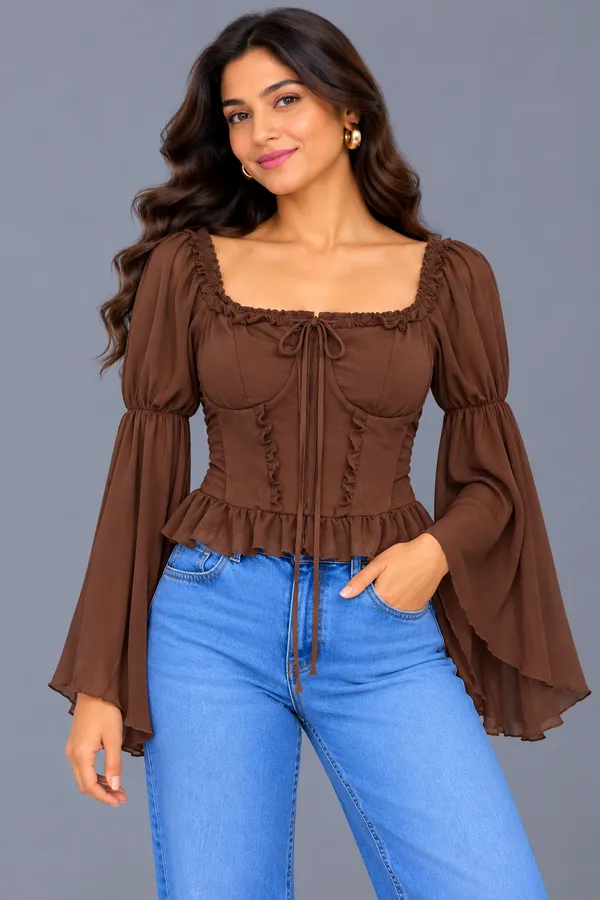Ruffle Corset Top