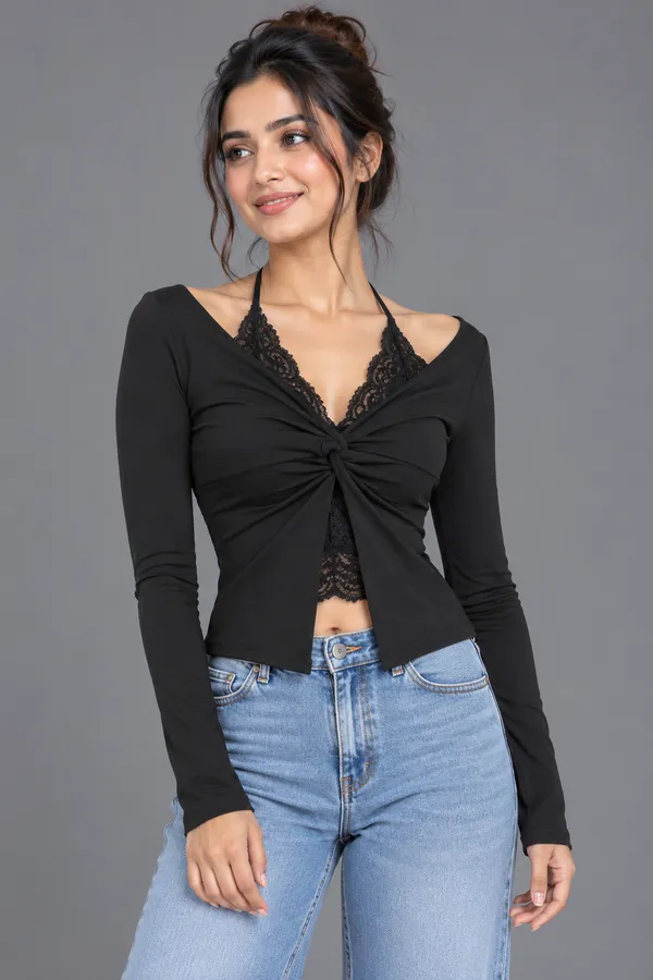 Front Lace Top