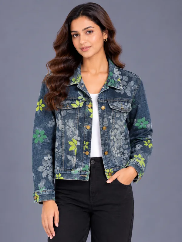 Printed Denim Jacket